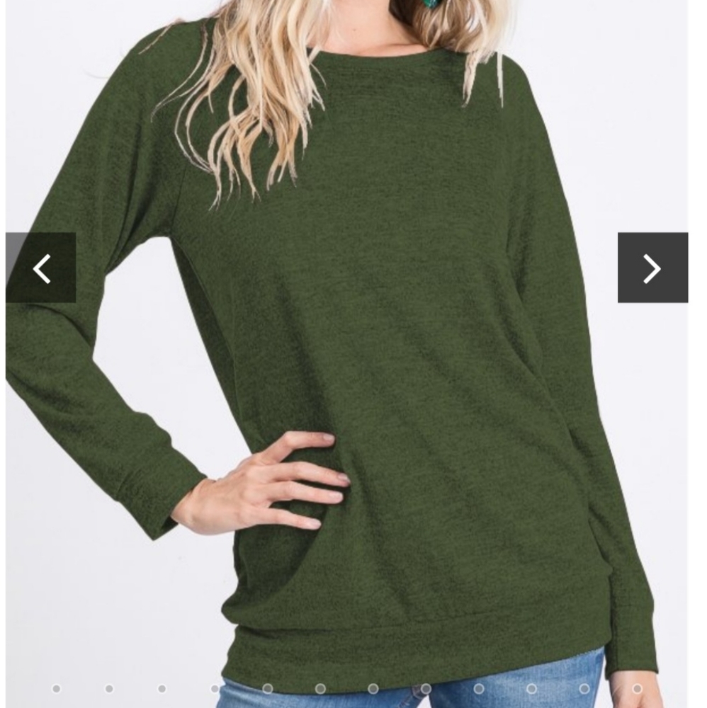 Heimish olive long sleeved top!